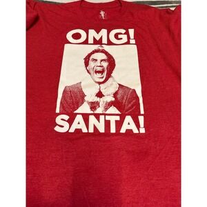 Elf Movie OMG Santa Will Ferrell Red Graphic T Shirt XL Christmas, Vintage‎ Vibe